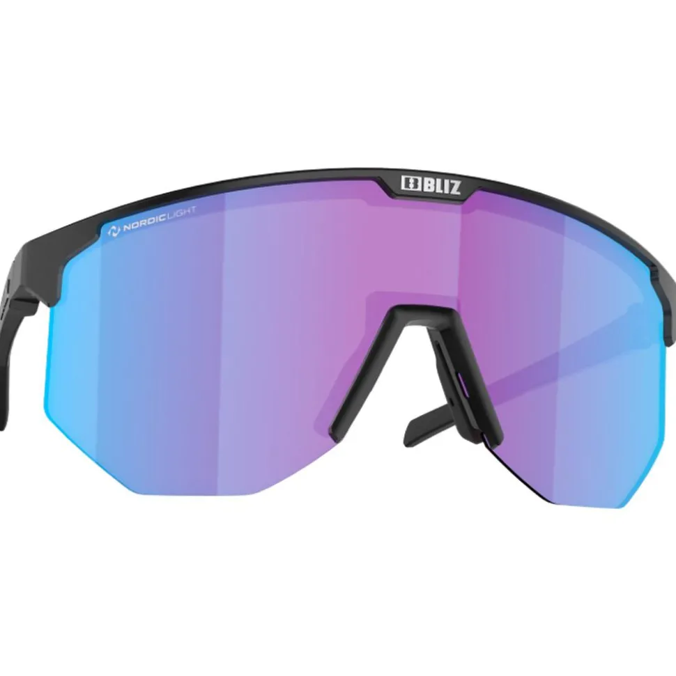 Lunettes de soleil Bliz Hero Matte Black Nano Optics Nordic Light Begonia Violet Blue Mirror