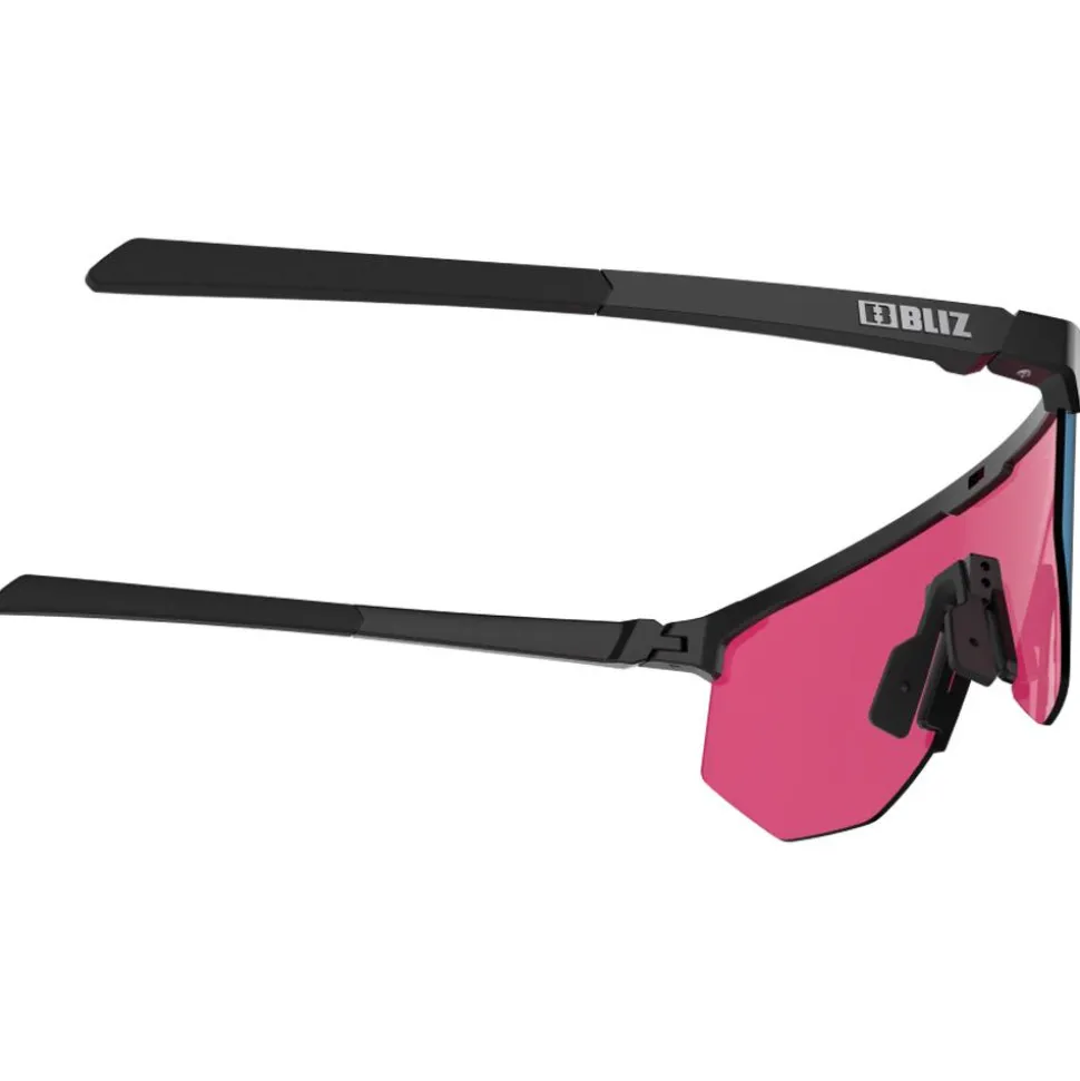 Lunettes de soleil Bliz Hero Matte Black Nano Optics Nordic Light Begonia Violet Blue Mirror