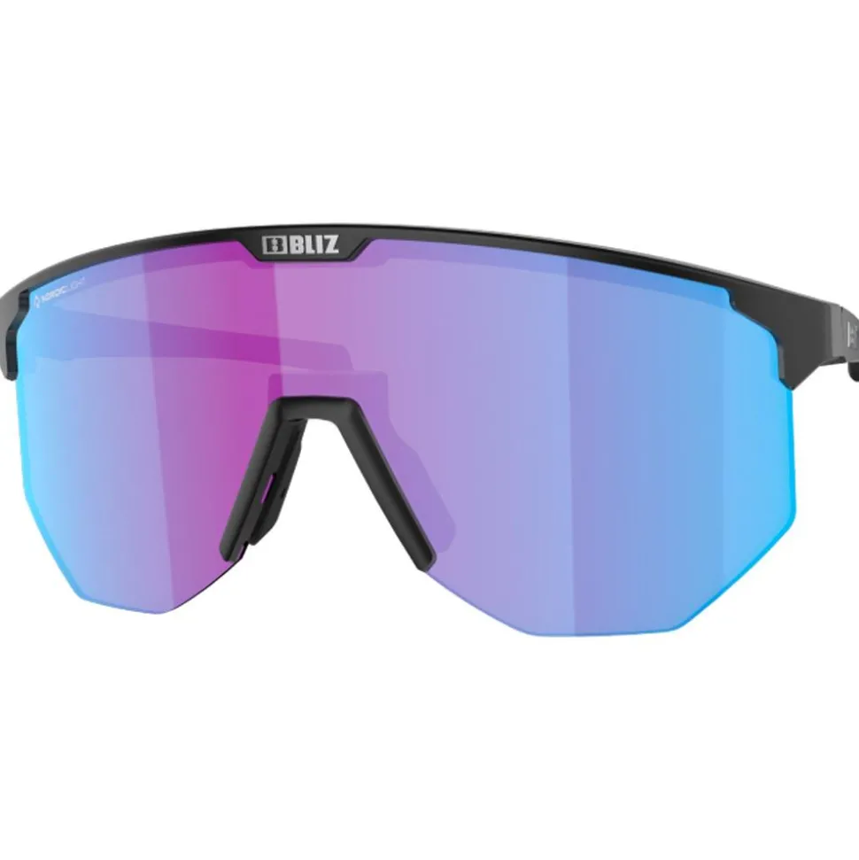 Lunettes de soleil Bliz Hero Matte Black Nano Optics Nordic Light Begonia Violet Blue Mirror
