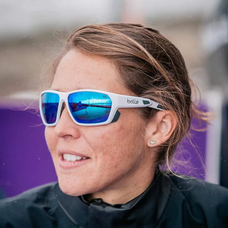 Lunettes de soleil Bollé Airfin White Matte Grey Volt+ Offshore Polarized