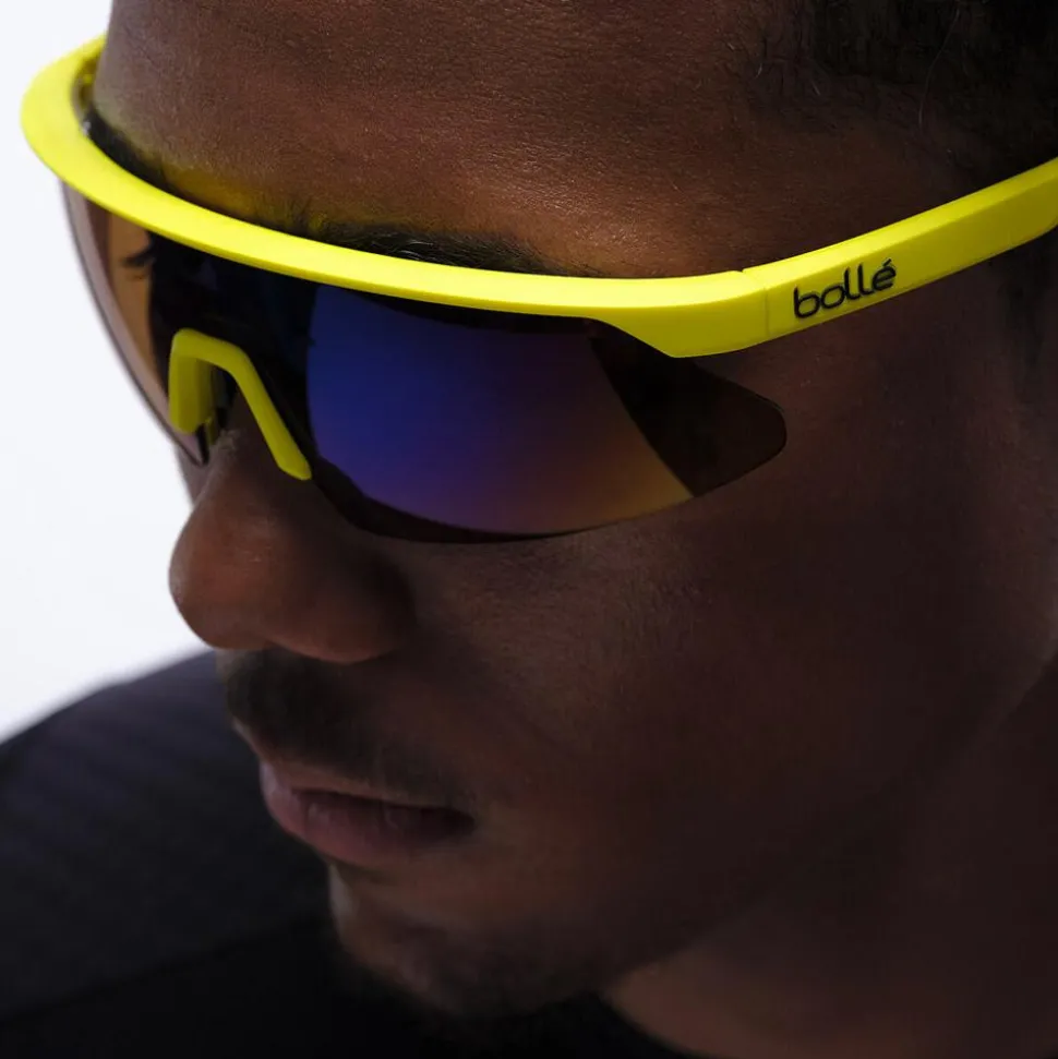 Lunettes de soleil Bollé Micro Edge Acid Yellow Matte Brown Blue