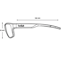 Lunettes de soleil Bollé Status Dark Blue Matte TNS