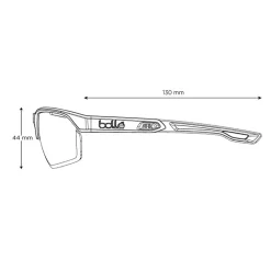 Lunettes de soleil Bollé Victus Pro Dark Grey Crystal Blue Volt+ Offshore