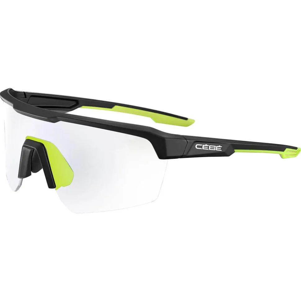 Lunettes de soleil Cebe Asphalt Lite Black Lime Matte Zone Vario Grey Cat.0-3 Blue