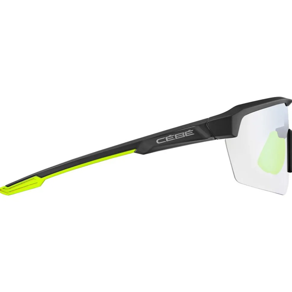 Lunettes de soleil Cebe Asphalt Lite Black Lime Matte Zone Vario Grey Cat.0-3 Blue