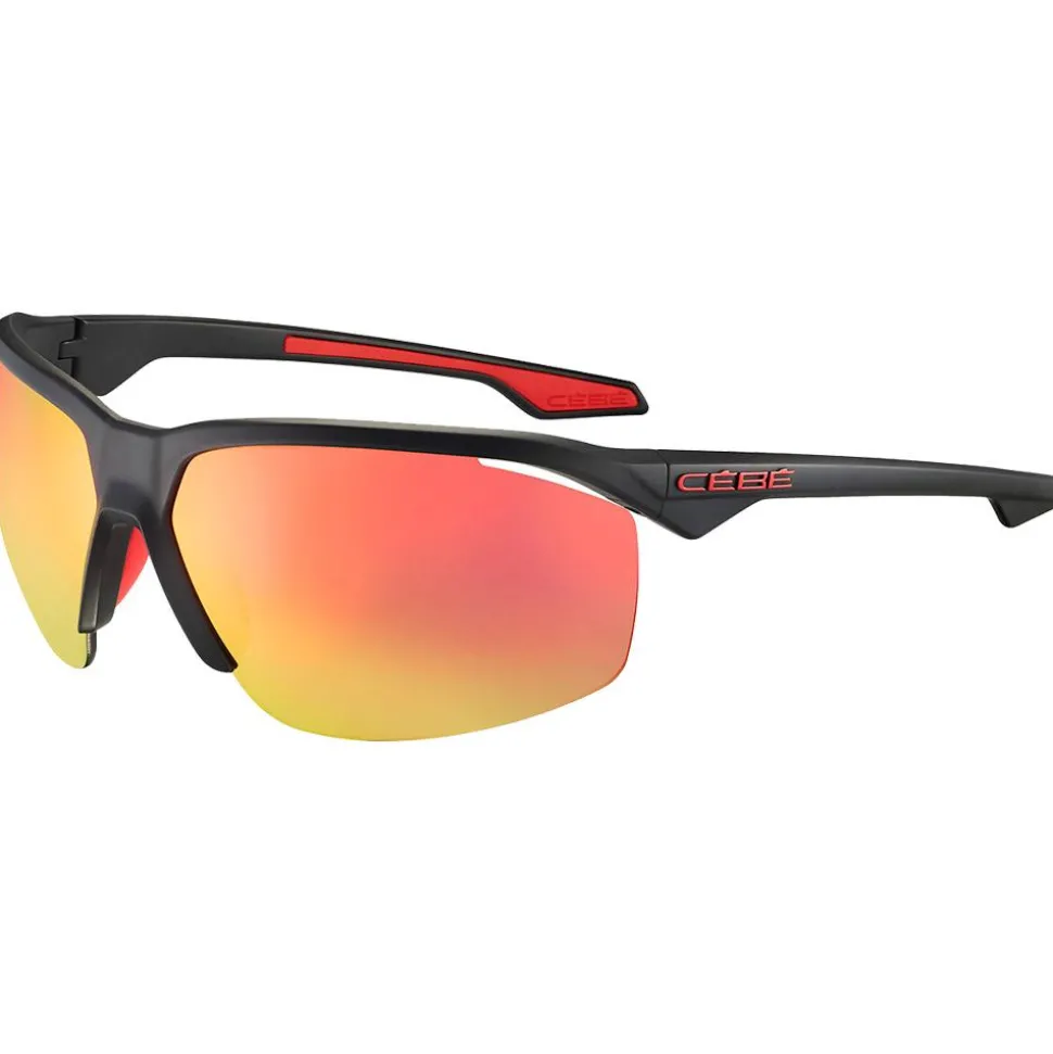 Lunettes de soleil Cebe Stamina Black Red Matte Zone Grey Cat.3 Red + Zone Yellow Cat.0 + Zone Clear Cat.0