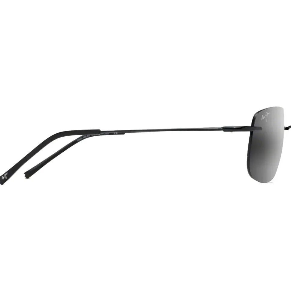 Lunettes de soleil Maui Jim Ohai Gloss Black Gris Neutre MauiBrilliant
