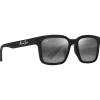 Lunettes de soleil Maui Jim Opiopio Asian Fit Noir Mat Dégradé Blanc Gris Neutre MauiPure