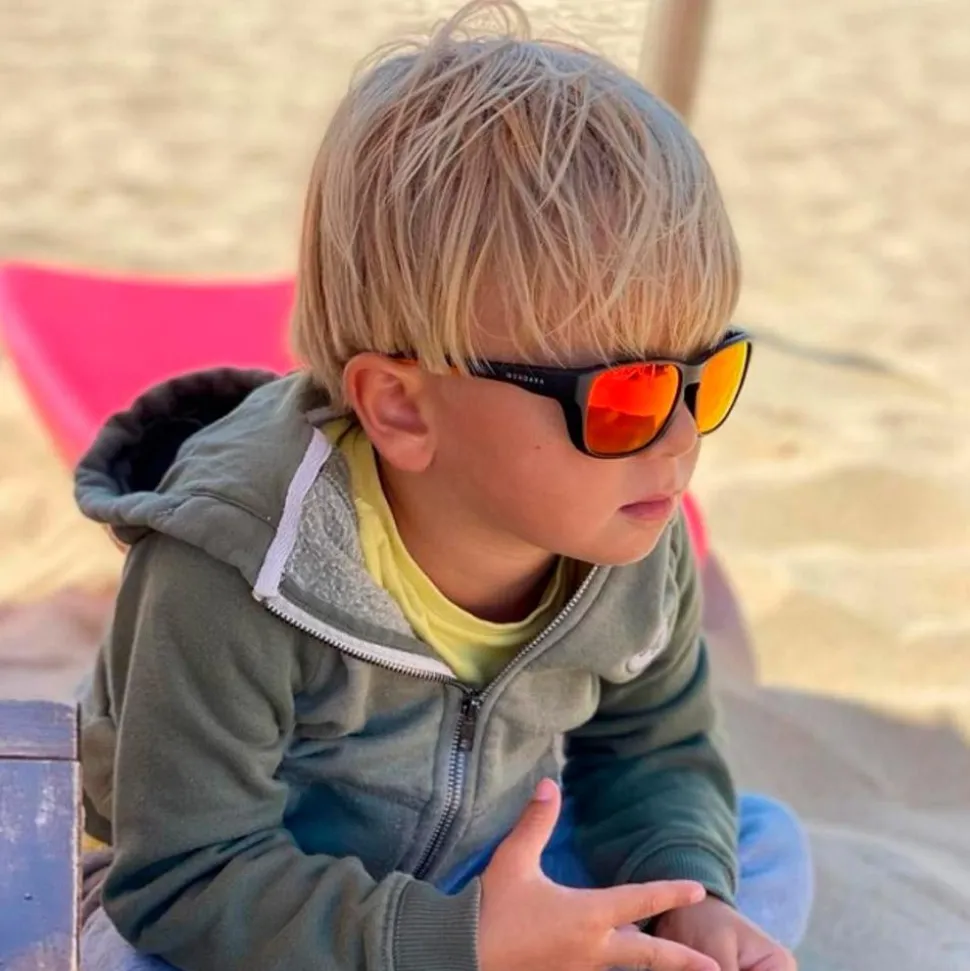 Lunettes de soleil Mundaka Optic Eagle Noir Matte Brown Orange Revo