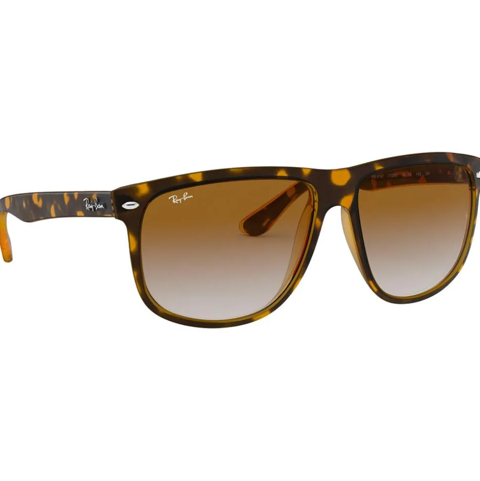 Lunettes de soleil Ray Ban RB4147 Boyfriend Polished Light Havana Gradient Light Brown