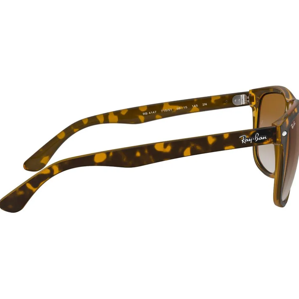 Lunettes de soleil Ray Ban RB4147 Boyfriend Polished Light Havana Gradient Light Brown