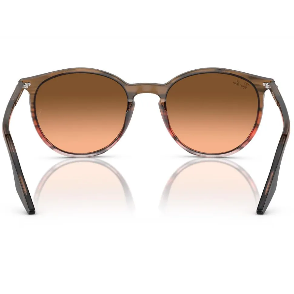 Lunettes de soleil Ray Ban RB2204 Polished Striped Red Brown Gradient Black Pink