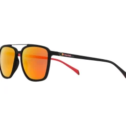 Lunettes de soleil Red Bull Spect Redps Square Soft Touch Black Brown Red Mirror Polarized