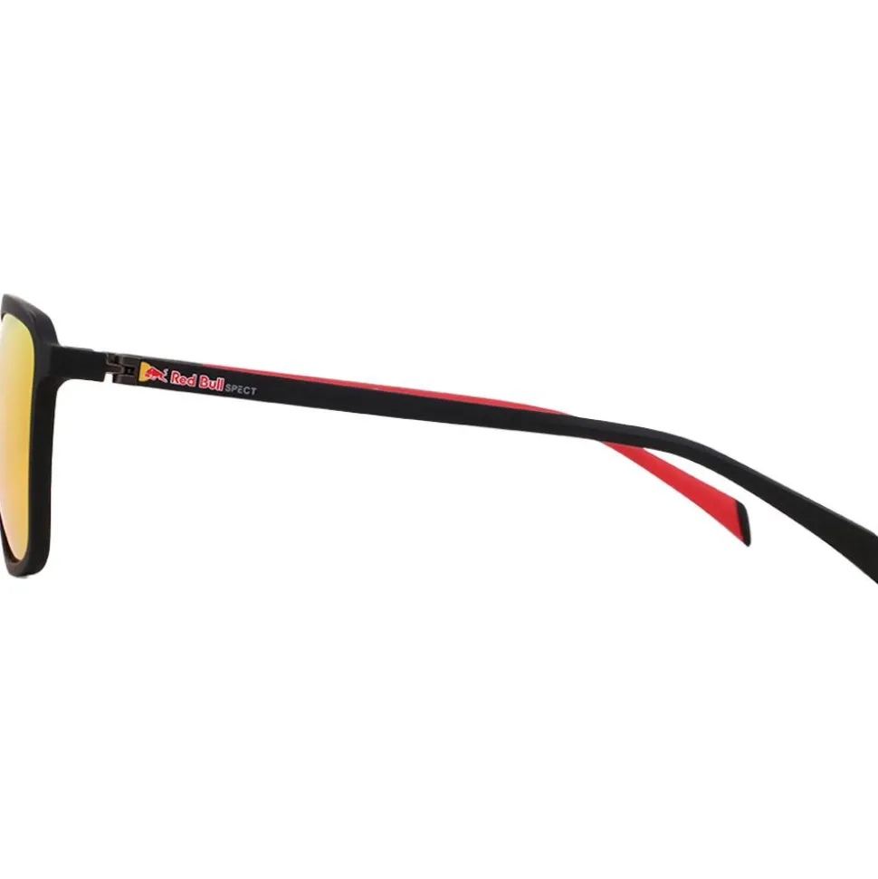 Lunettes de soleil Red Bull Spect Redps Square Soft Touch Black Brown Red Mirror Polarized
