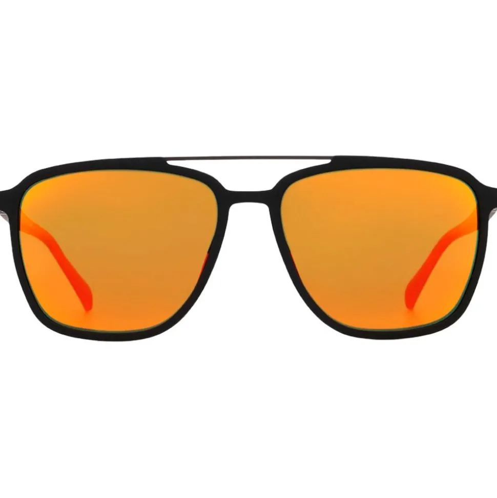 Lunettes de soleil Red Bull Spect Redps Square Soft Touch Black Brown Red Mirror Polarized