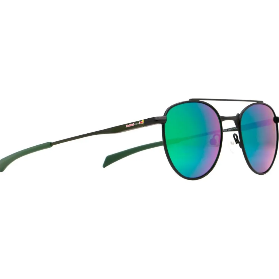 Lunettes de soleil Red Bull Spect Redms Panto Matt Black Olive Green Green Mirror Polarized