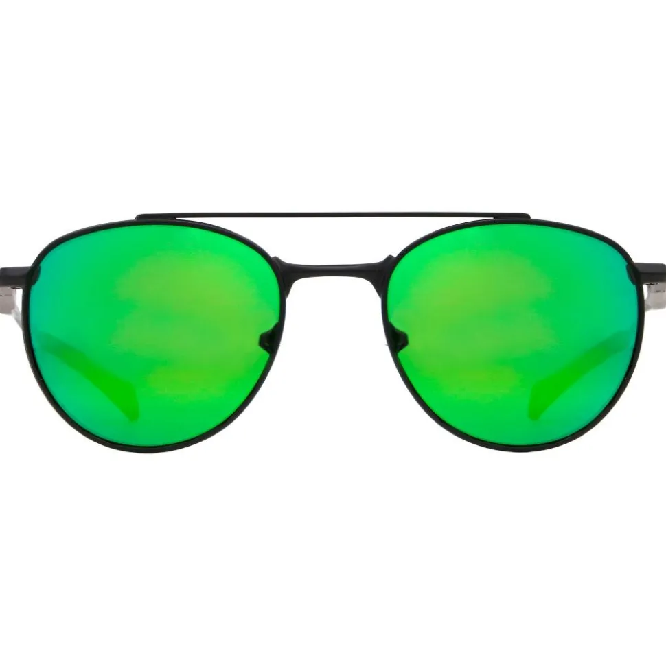 Lunettes de soleil Red Bull Spect Redms Panto Matt Black Olive Green Green Mirror Polarized