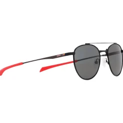 Lunettes de soleil Red Bull Spect Redms Panto Matt Black Red Smoke Polarized