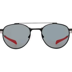 Lunettes de soleil Red Bull Spect Redms Panto Matt Black Red Smoke Polarized