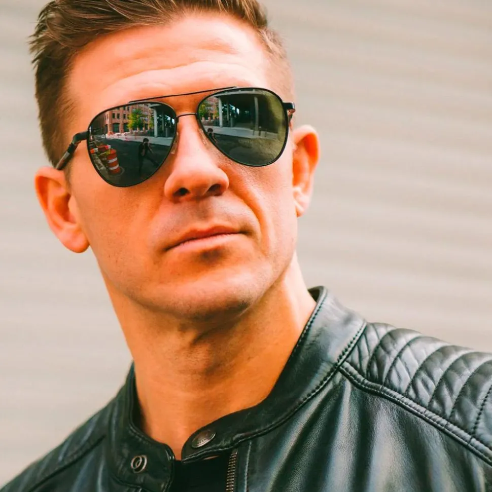 Lunettes de soleil Revo Arthur Black Crystal Smoke Green Polarized