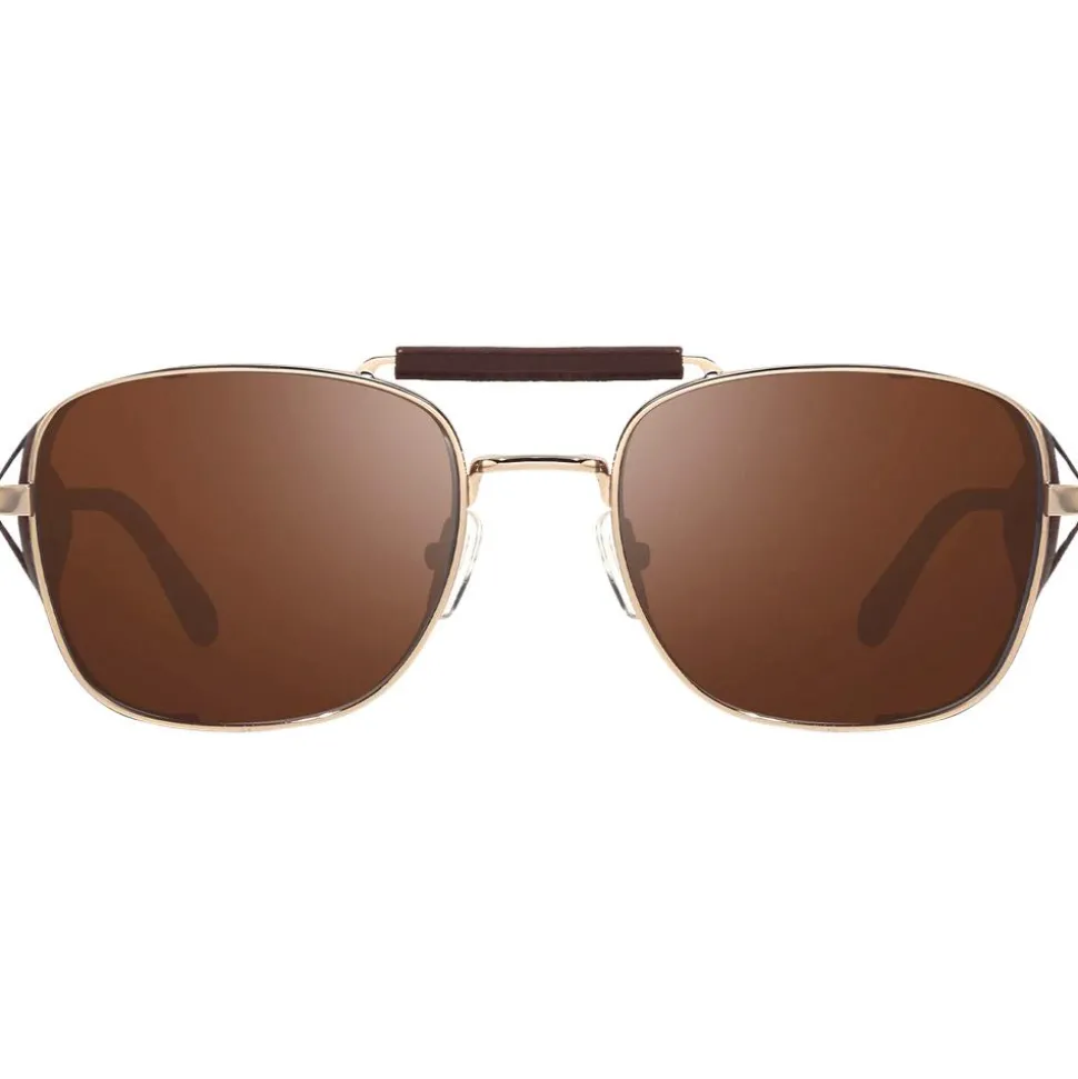 Lunettes de soleil Revo Crafted Shiny Gold Serilium Terra Polarized