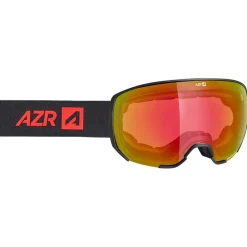 Masque de Ski AZR Action Otg Noire Mate Irisé Rouge Multicouche