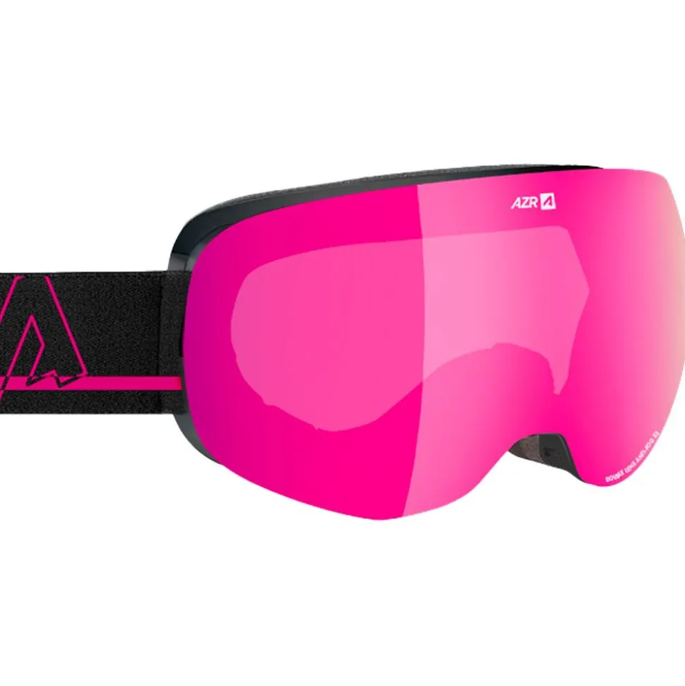 Masque de Ski AZR Iron S Otg Noire Mate Full Rose Multicouche