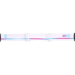 Masque de Ski AZR Meteor Otg Blanche Mate Full Bleu Glacier Multicouche + Jaune