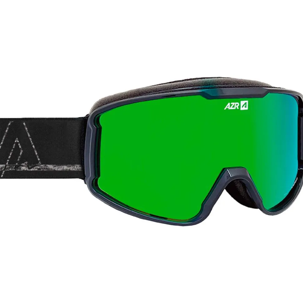 Masque de Ski AZR Track Otg Gris Nuit Vernie Full Vert Multicouche