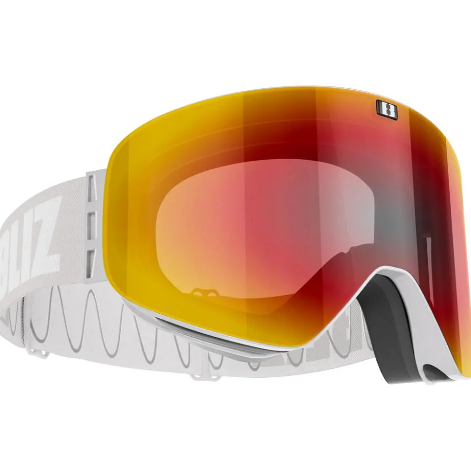 Masque de Ski Bliz Flow Matte Light Grey Brown Red Multi + Pink