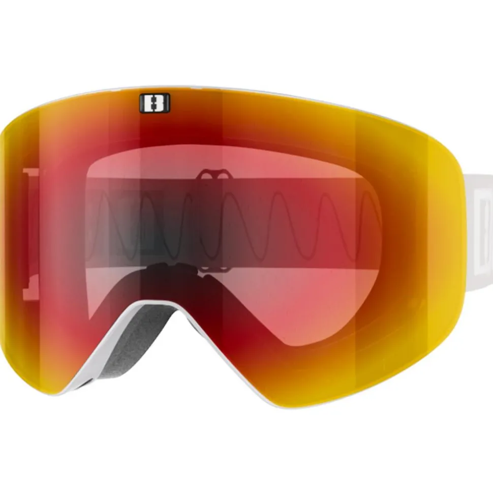 Masque de Ski Bliz Flow Matte Light Grey Brown Red Multi + Pink