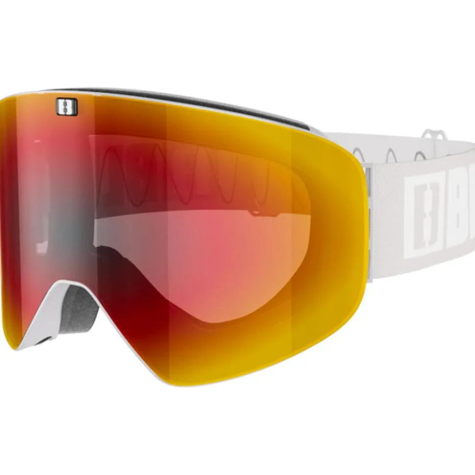 Masque de Ski Bliz Flow Matte Light Grey Brown Red Multi + Pink