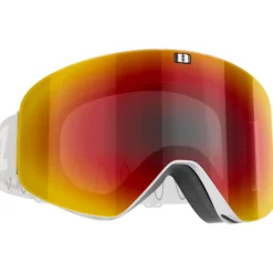 Masque de Ski Bliz Flow Matte Light Grey Brown Red Multi + Pink