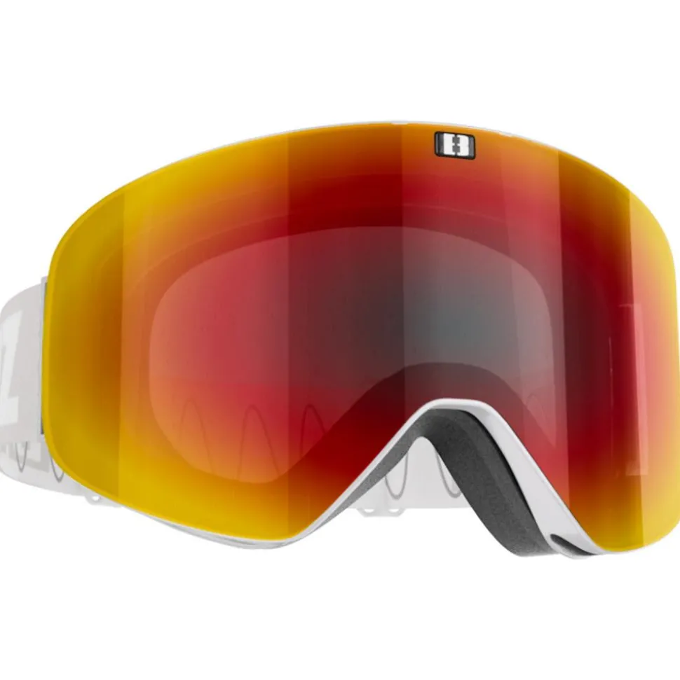 Masque de Ski Bliz Flow Matte Light Grey Brown Red Multi + Pink