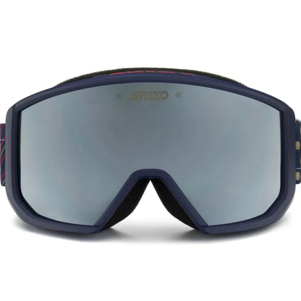 Masque de Ski Briko Vulcano Mask Sharp Lite France Tangaroa Blue Golden Silver Mirror
