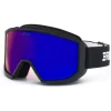 Masque de Ski Briko Vulcano Mask Sharp Lite Black Orange Base Blue Mirror