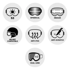 Masque de Ski Cairn Speed Neon Orange Spx 3000