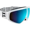 Masque de Ski Flaxta Continuous White Blue Mirror Lens