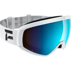 Masque de Ski Flaxta Continuous White Blue Mirror Lens