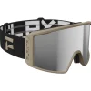 Masque de Ski Flaxta Evoke Sandstone Silver Mirror Lens