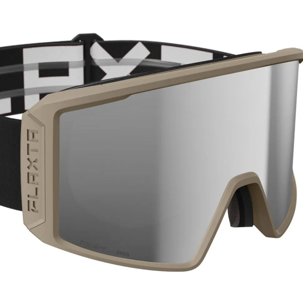 Masque de Ski Flaxta Evoke Sandstone Silver Mirror Lens