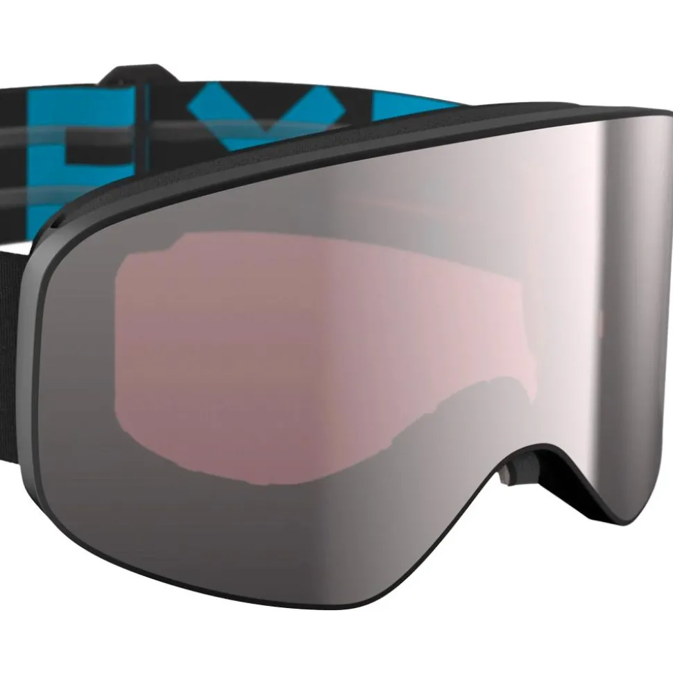 Masque de Ski Flaxta Prime Junior Black Blue Silver Mirror Lens