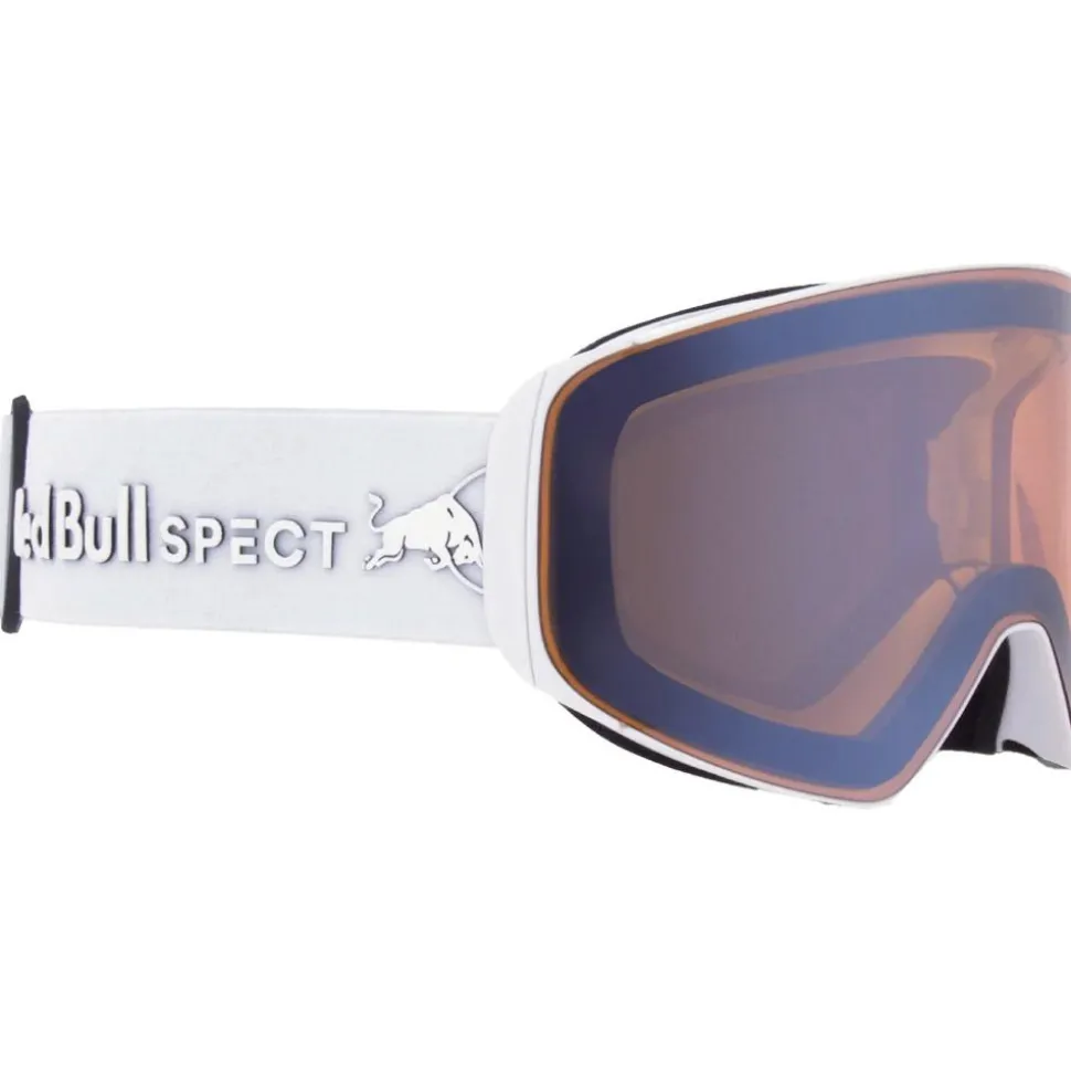 Masque de Ski Red Bull Spect Jam Matt White Smoke Silver Mirror + Cloudy Snow
