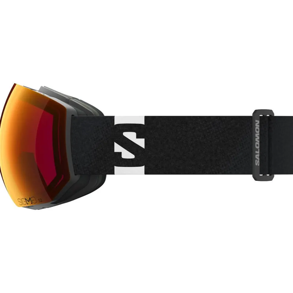 Masque de Ski Salomon Radium Pro Black Sigma Poppy Red + Sigma Light Blue