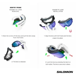 Masque de Ski Salomon Sentry Prime Grey Violet Sigma Gun Metal + Sigma Light Blue