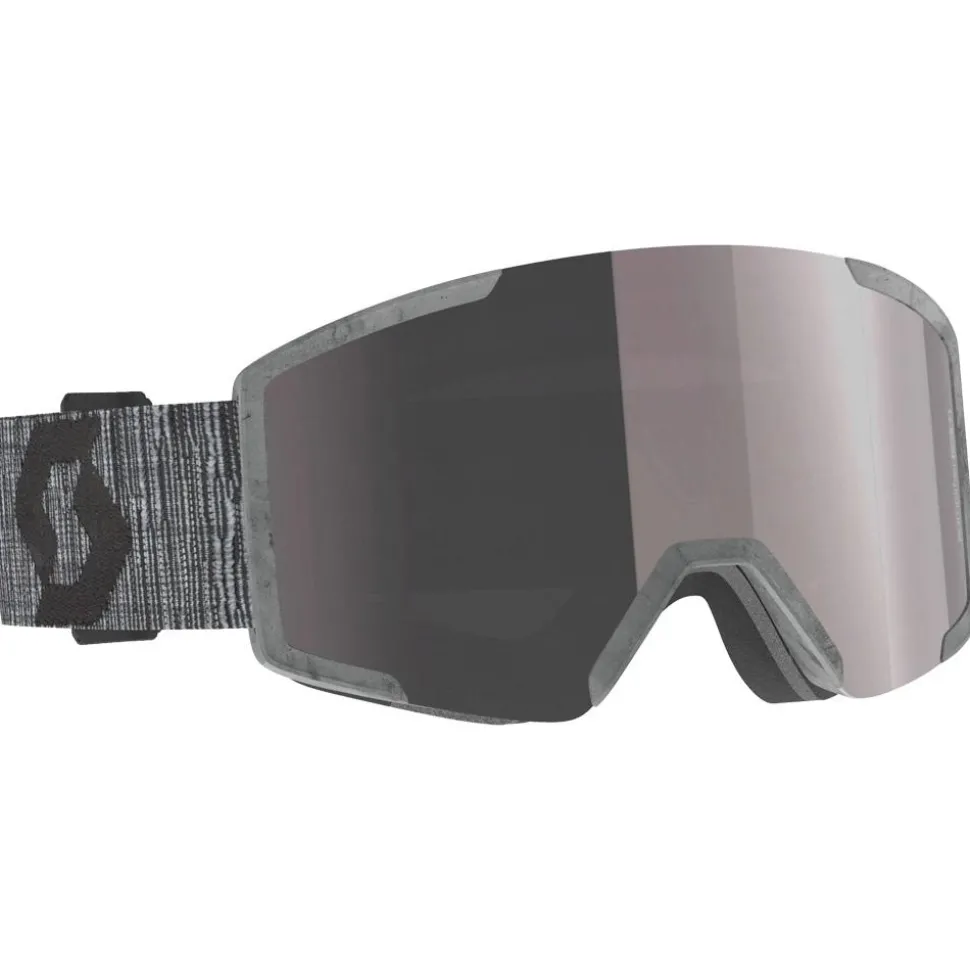 Masque de Ski Scott Shield Recycled Raw Grey Enhancer Silver Chrome