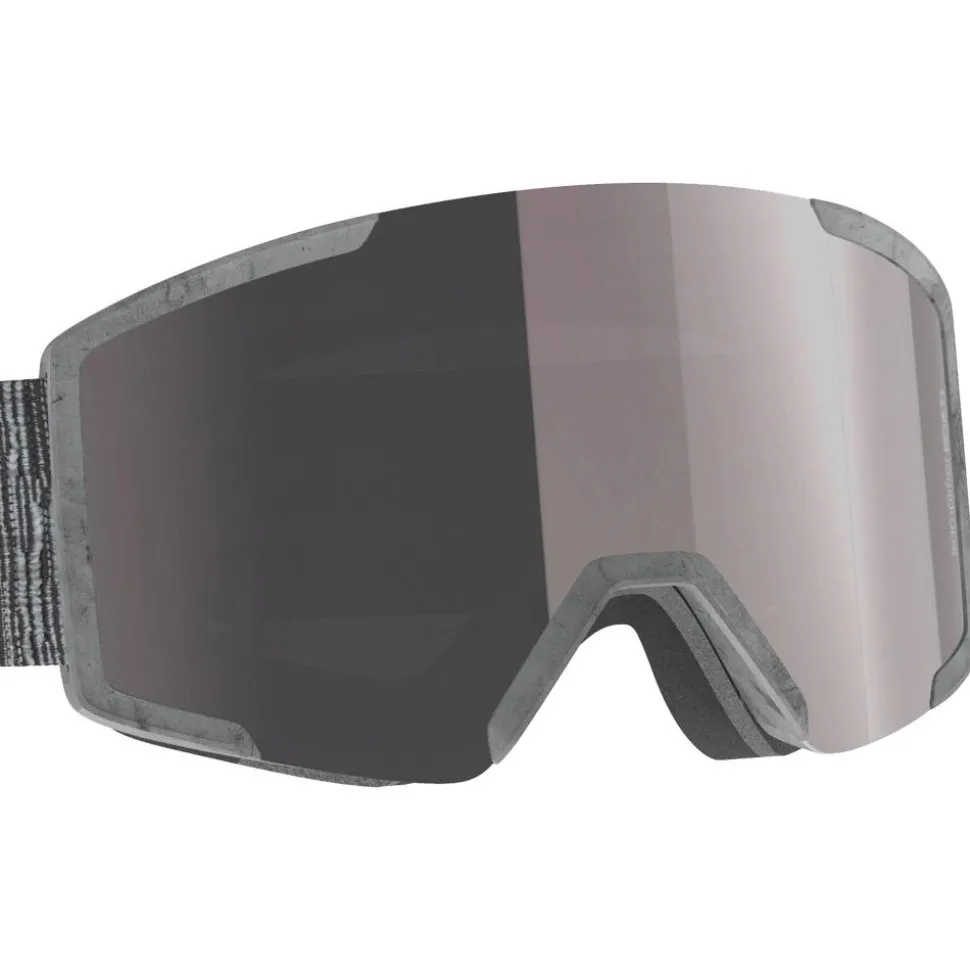 Masque de Ski Scott Shield Recycled Raw Grey Enhancer Silver Chrome
