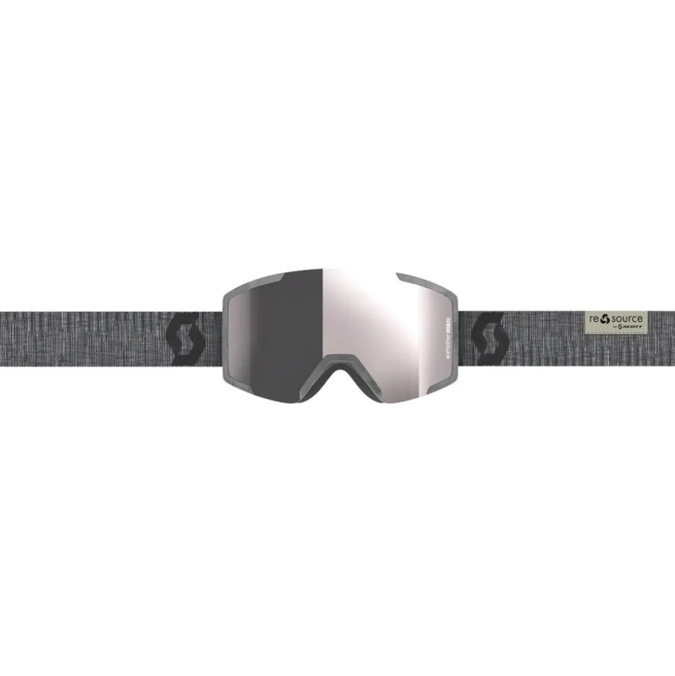 Masque de Ski Scott Shield Recycled Raw Grey Enhancer Silver Chrome
