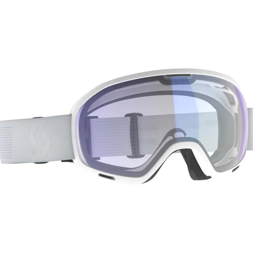 Masque de Ski Scott Unlimited II Otg Mineral White Illuminator Blue Chrome