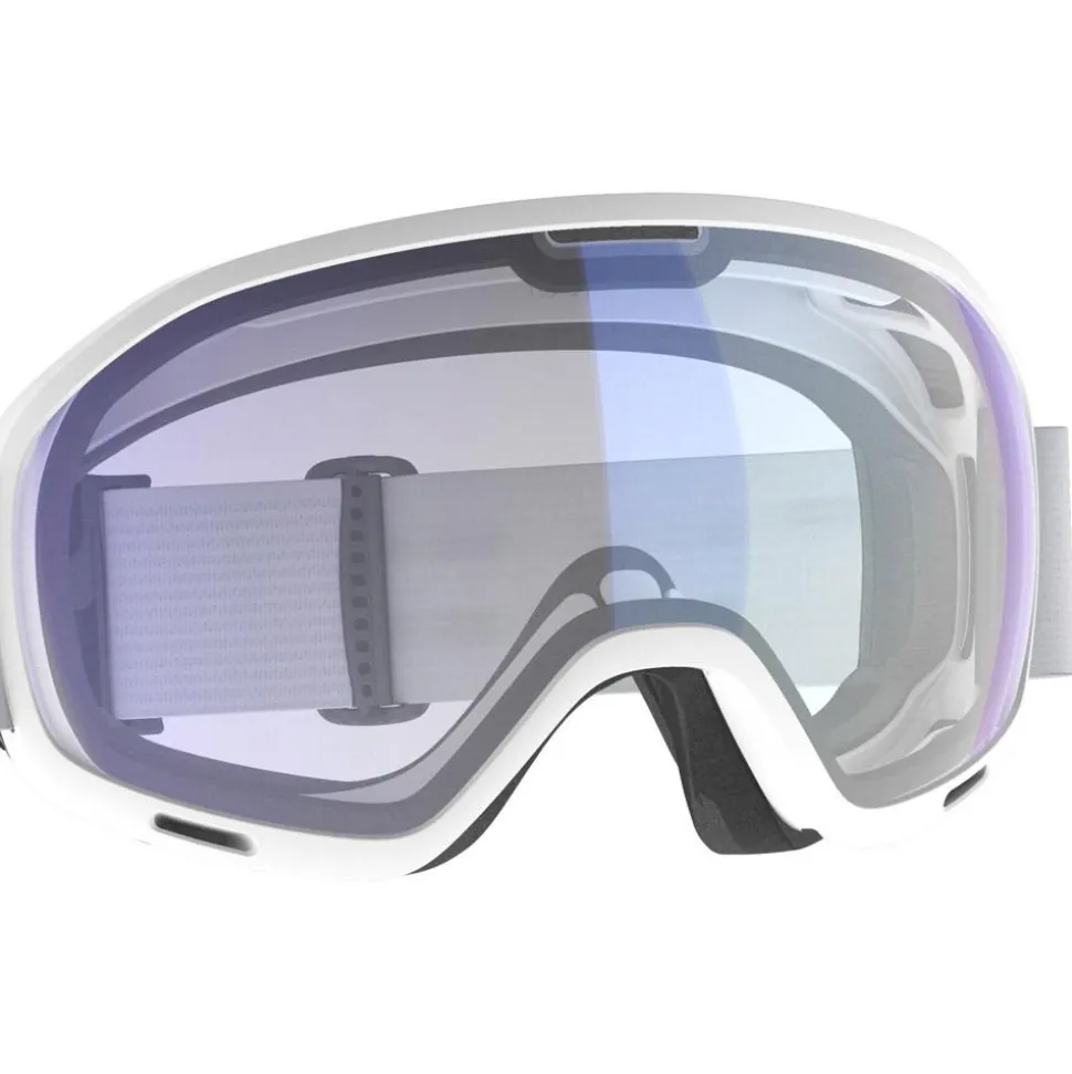 Masque de Ski Scott Unlimited II Otg Mineral White Illuminator Blue Chrome